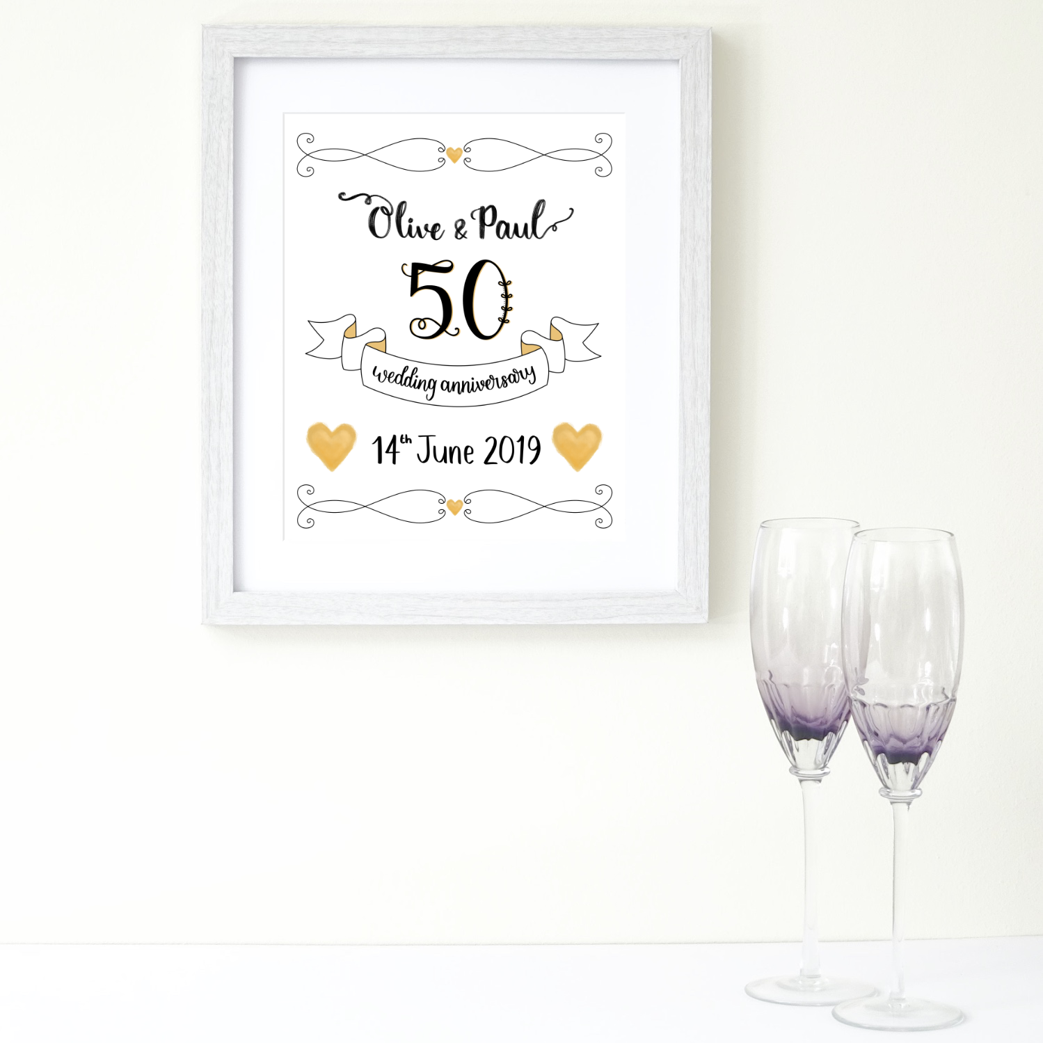 50th Wedding Anniversary Print