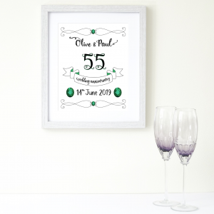55th Wedding Anniversary print