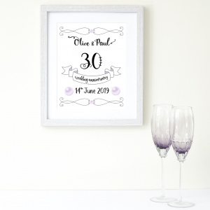 30th Wedding Anniversary Print