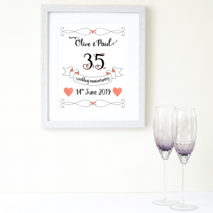 35th Wedding Anniversary print