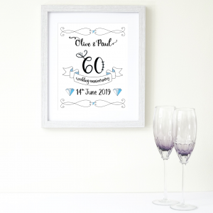 60th Wedding Anniversary Print