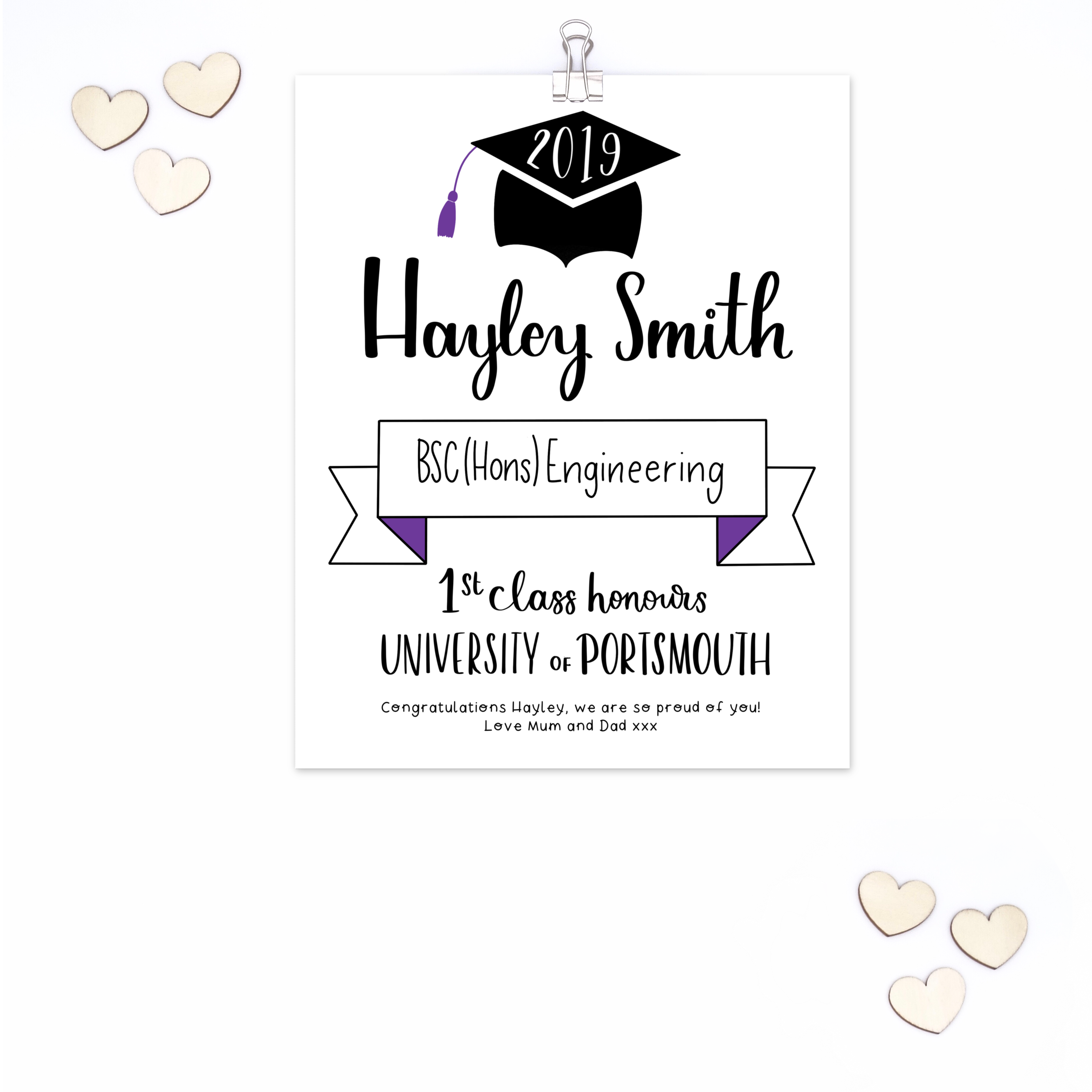 Mortar Board Graduation Print