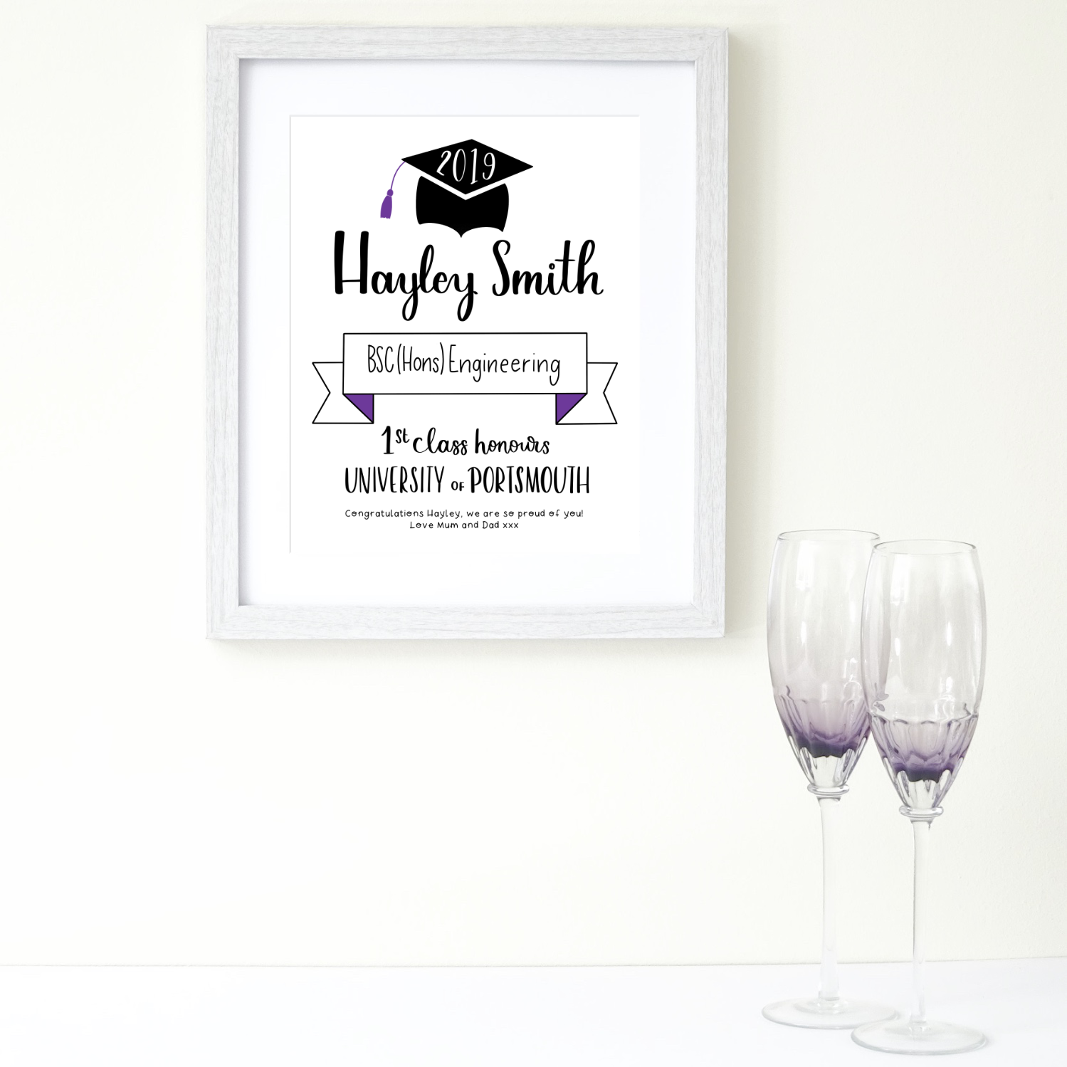 Mortar Board Graduation Print - Image 2