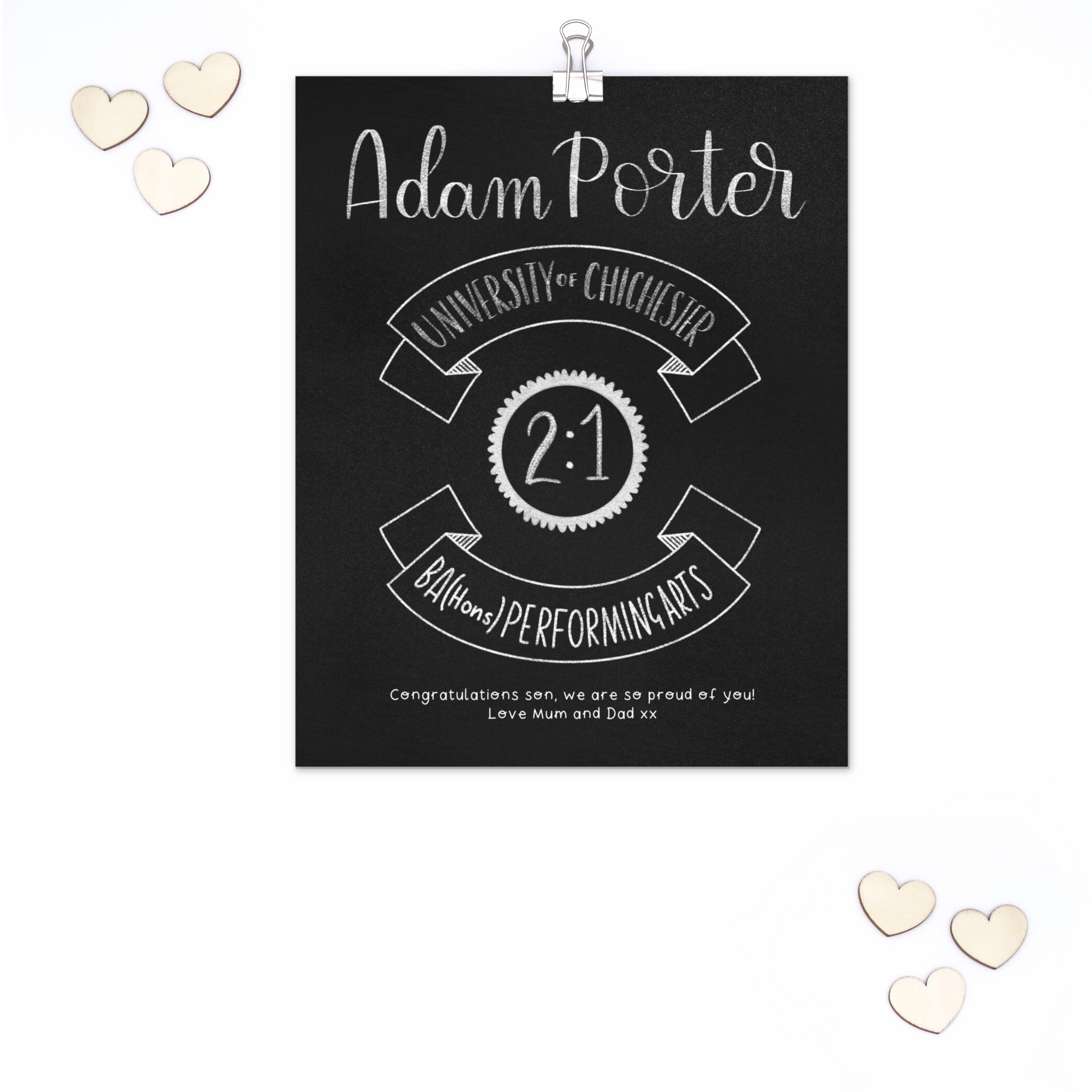 Chalkboard Graduation Print