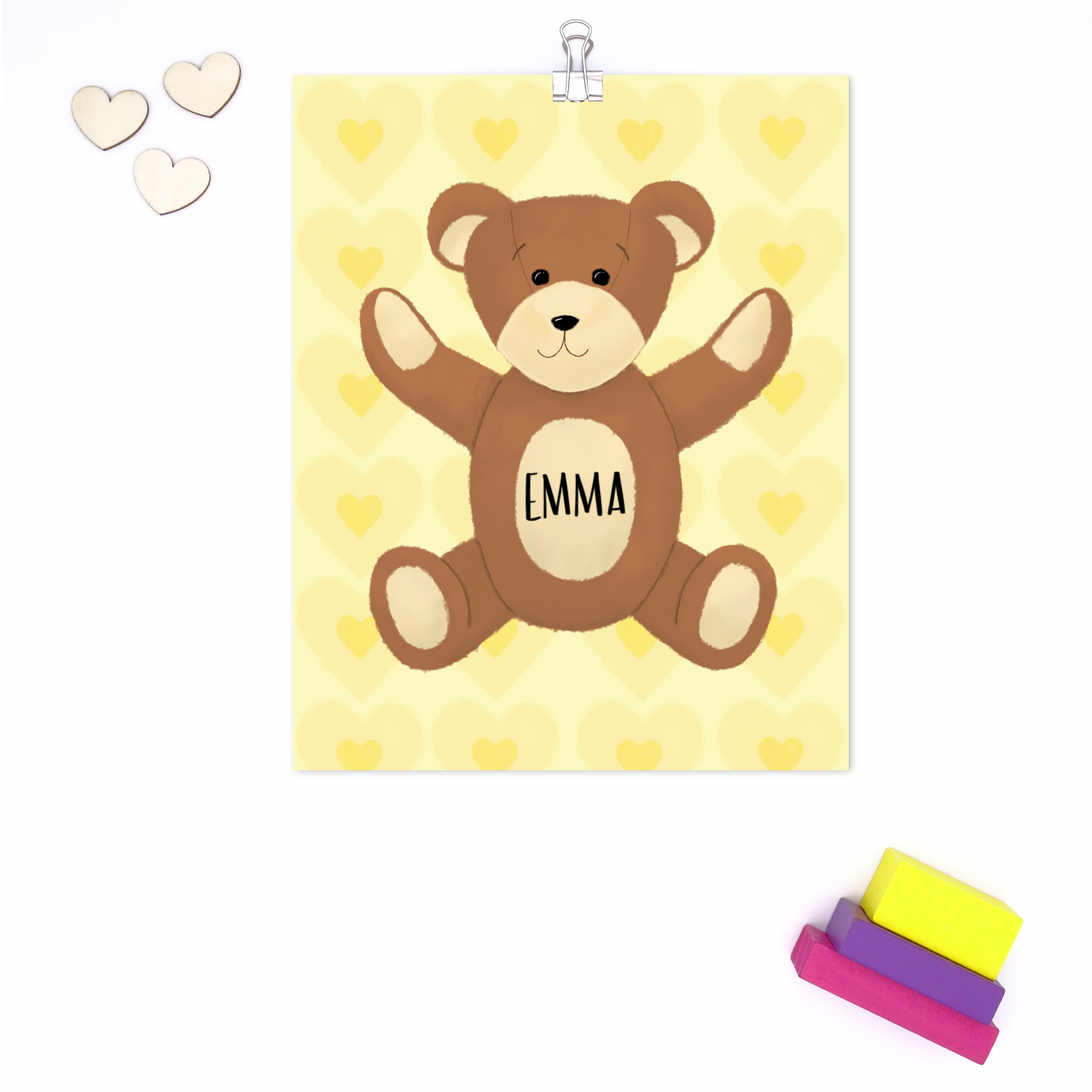 Named Teddy Bear Print - Image 2