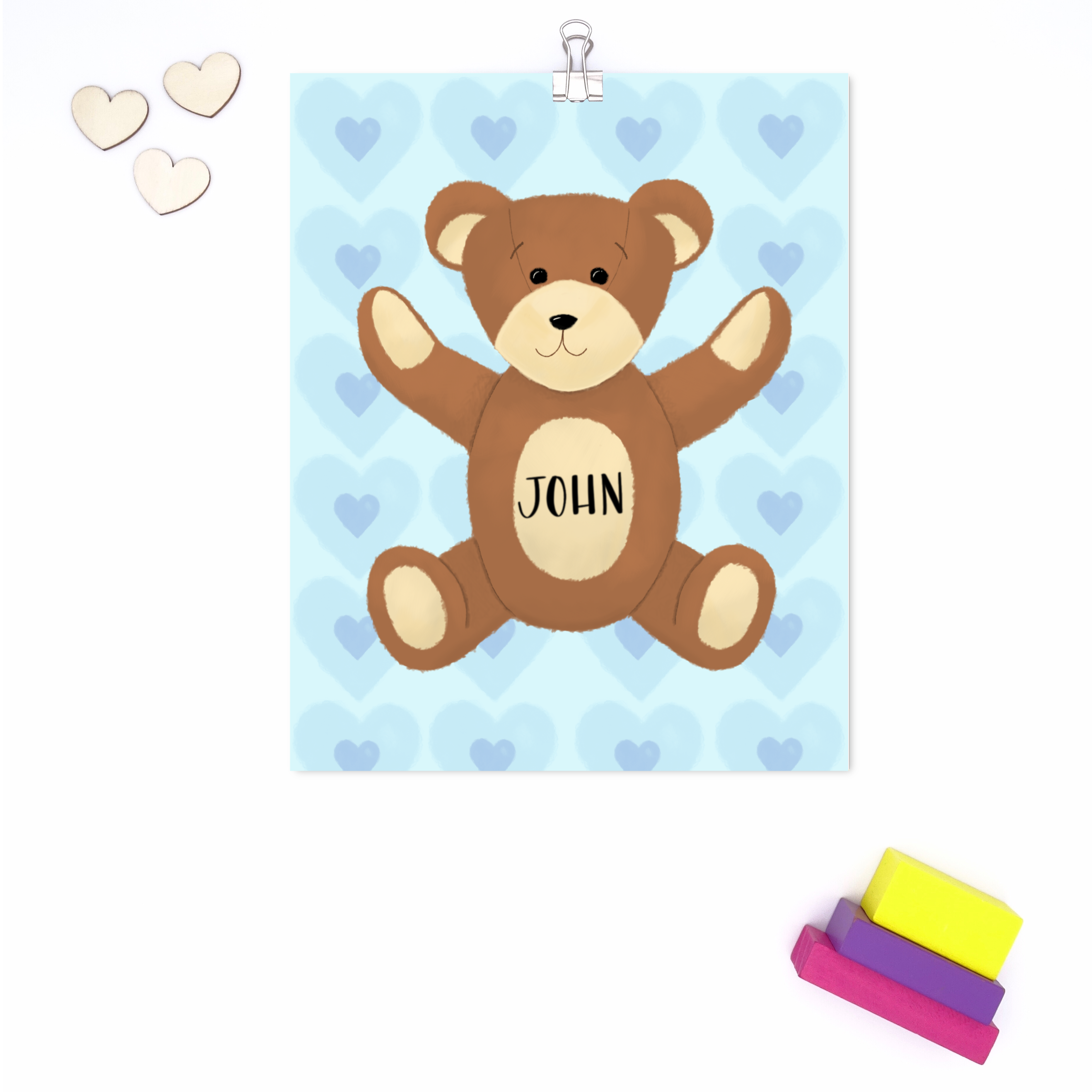 Named Teddy Bear Print - Image 5