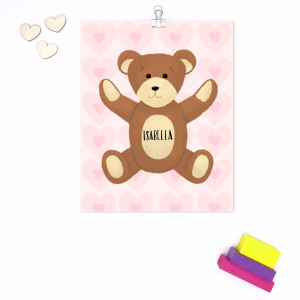 Named Teddy Bear Print