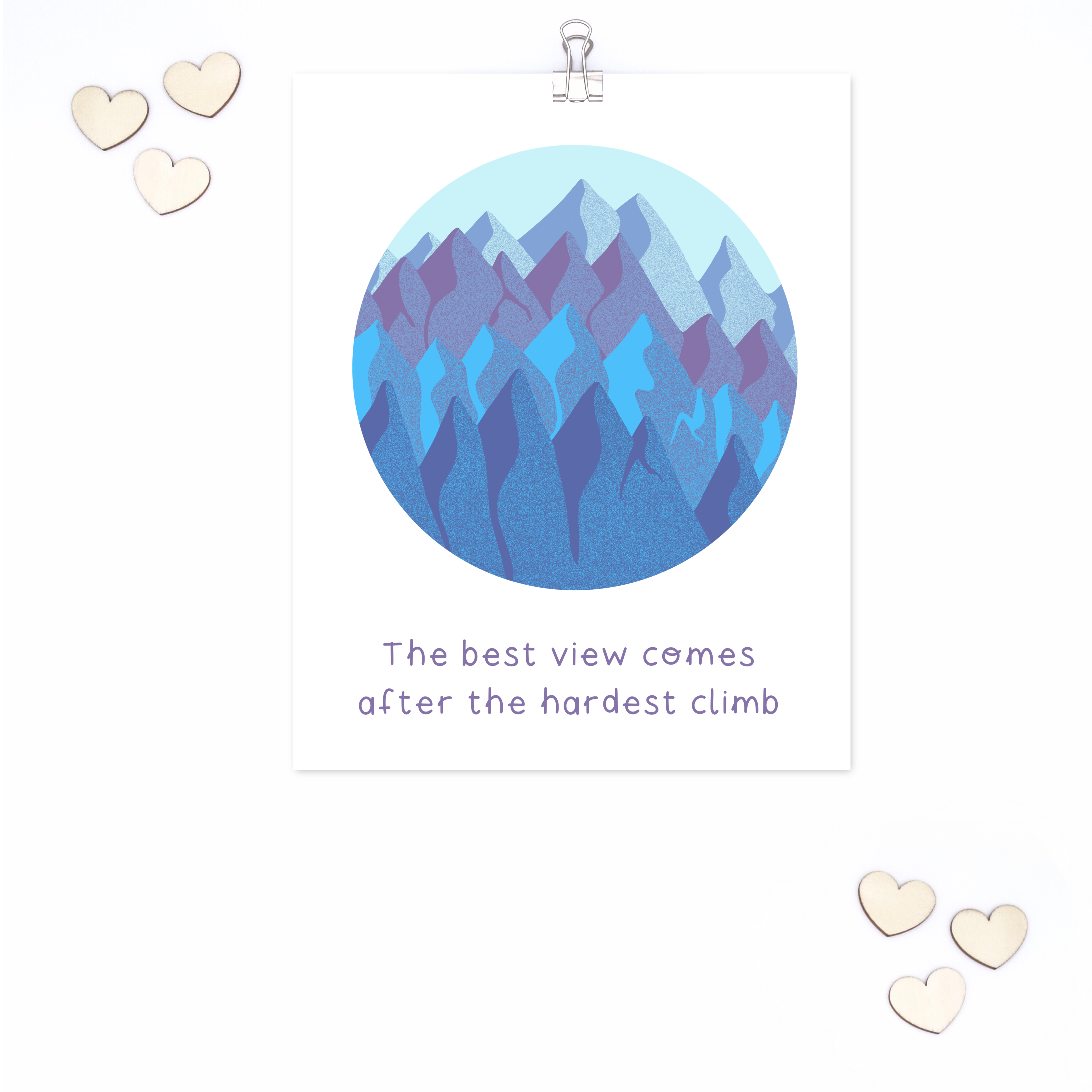 Hardest climb mountain print