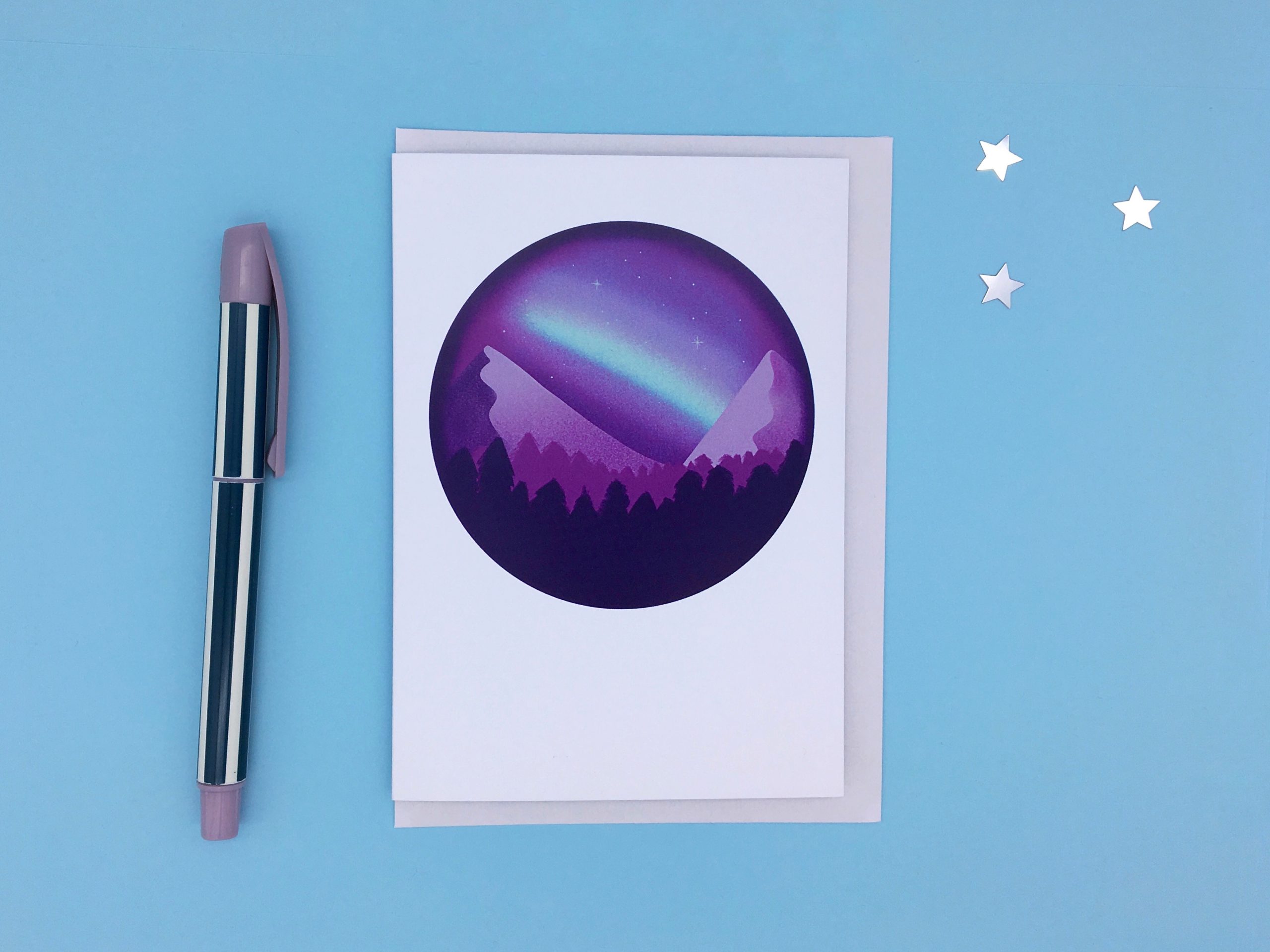 Product image of northern lights circle card