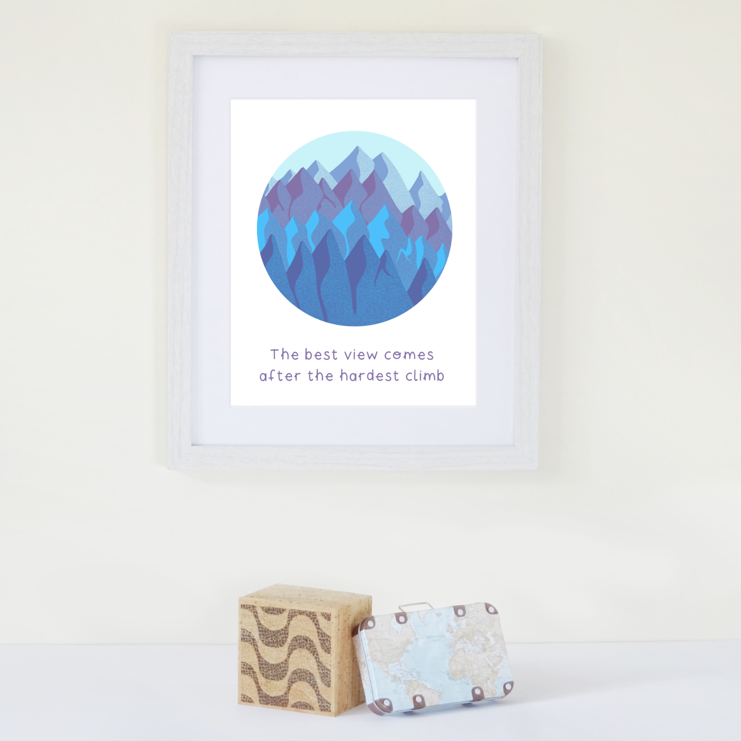 Hardest climb framed print