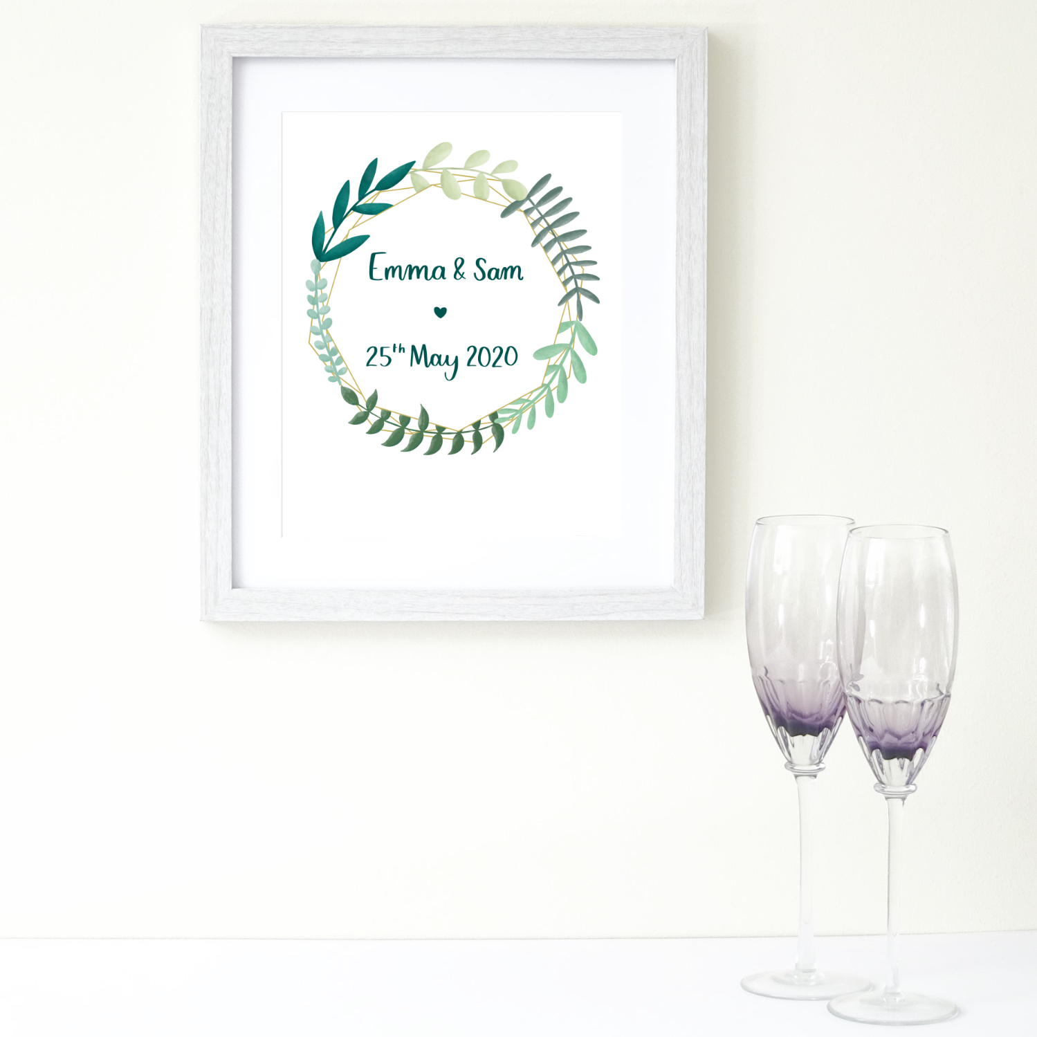 Wreath date print