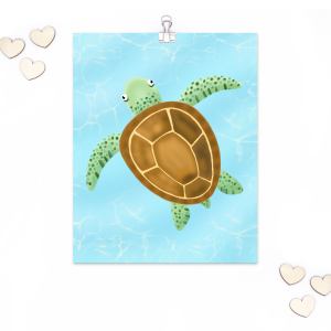 Turtle art print