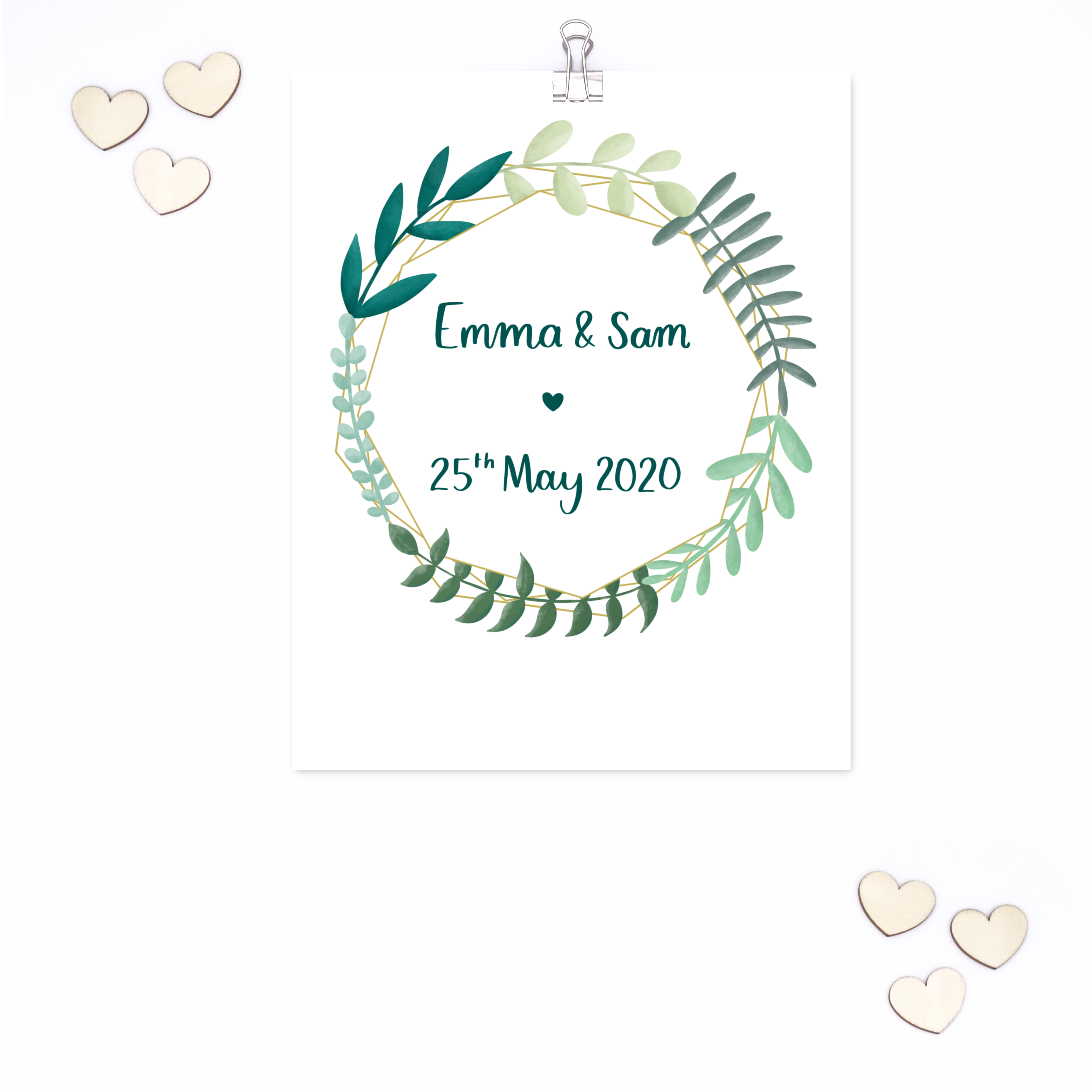 Wreath date print
