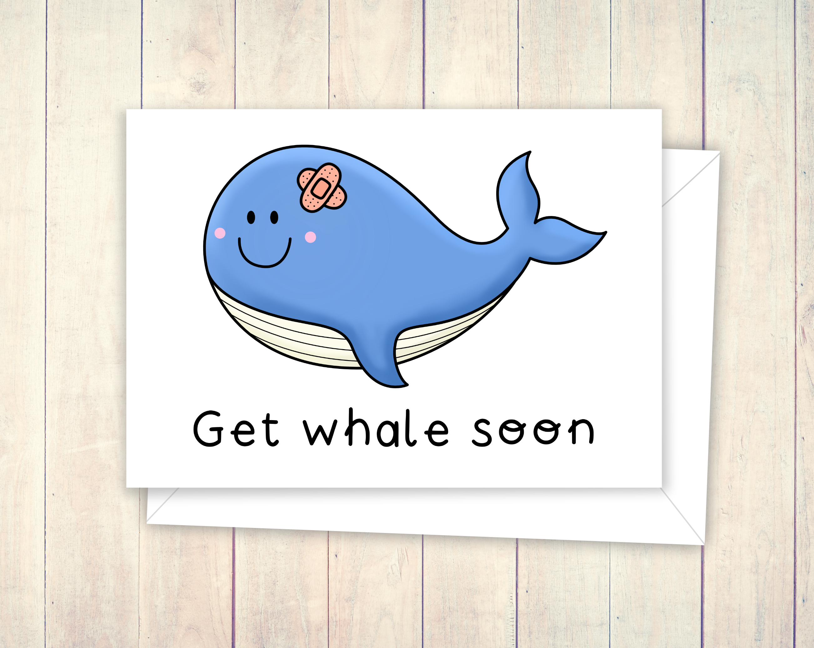 Whale Get Well Soon Pun Card