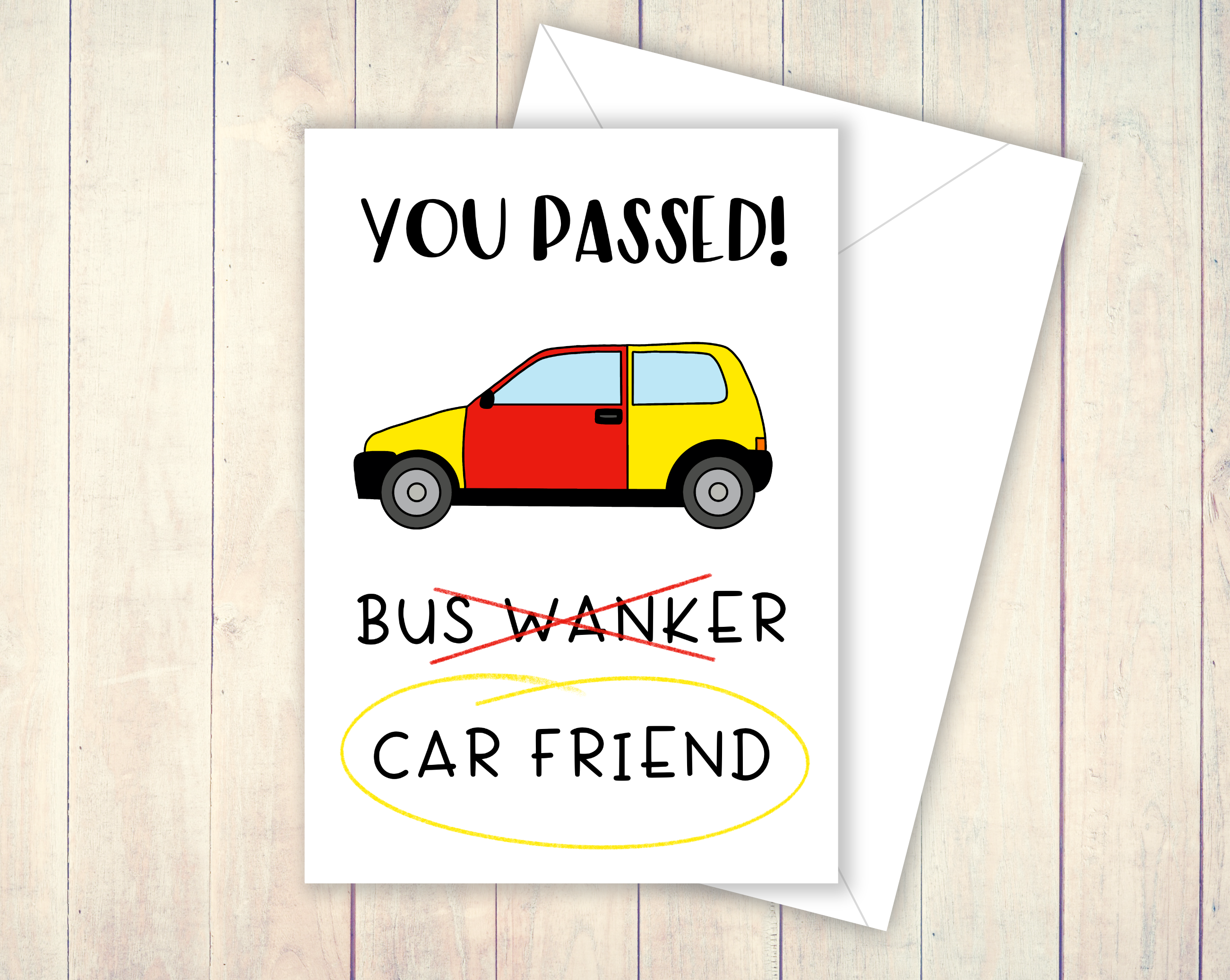 passed driving test card