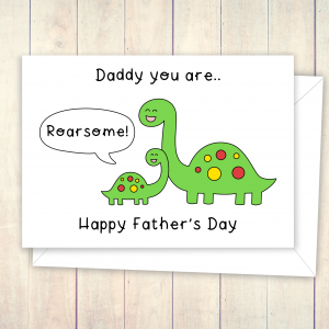 roarsome dino pun card