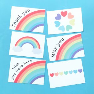 Rainbow postcards