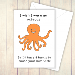 Cheeky octopus card