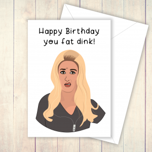 Bad janet birthday card