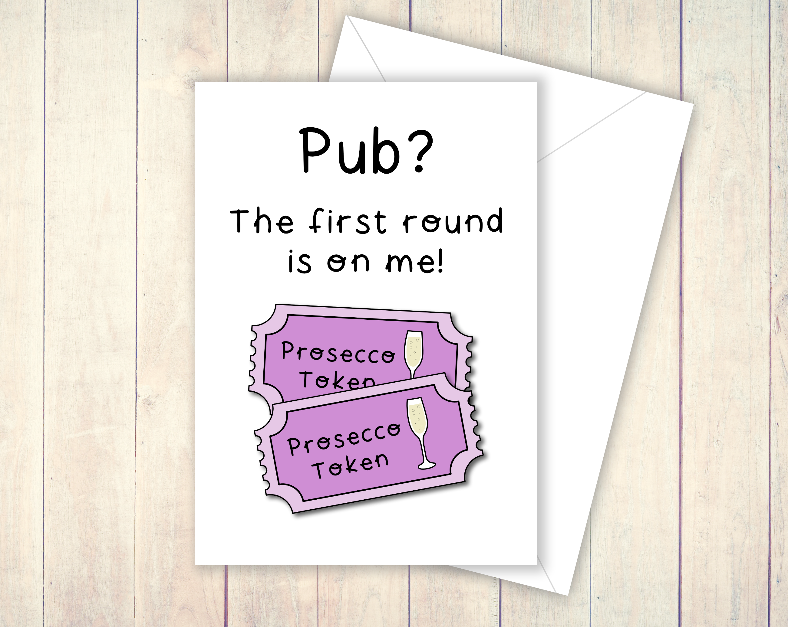 Prosecco token pub card
