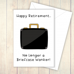 Happy retirement briefcase