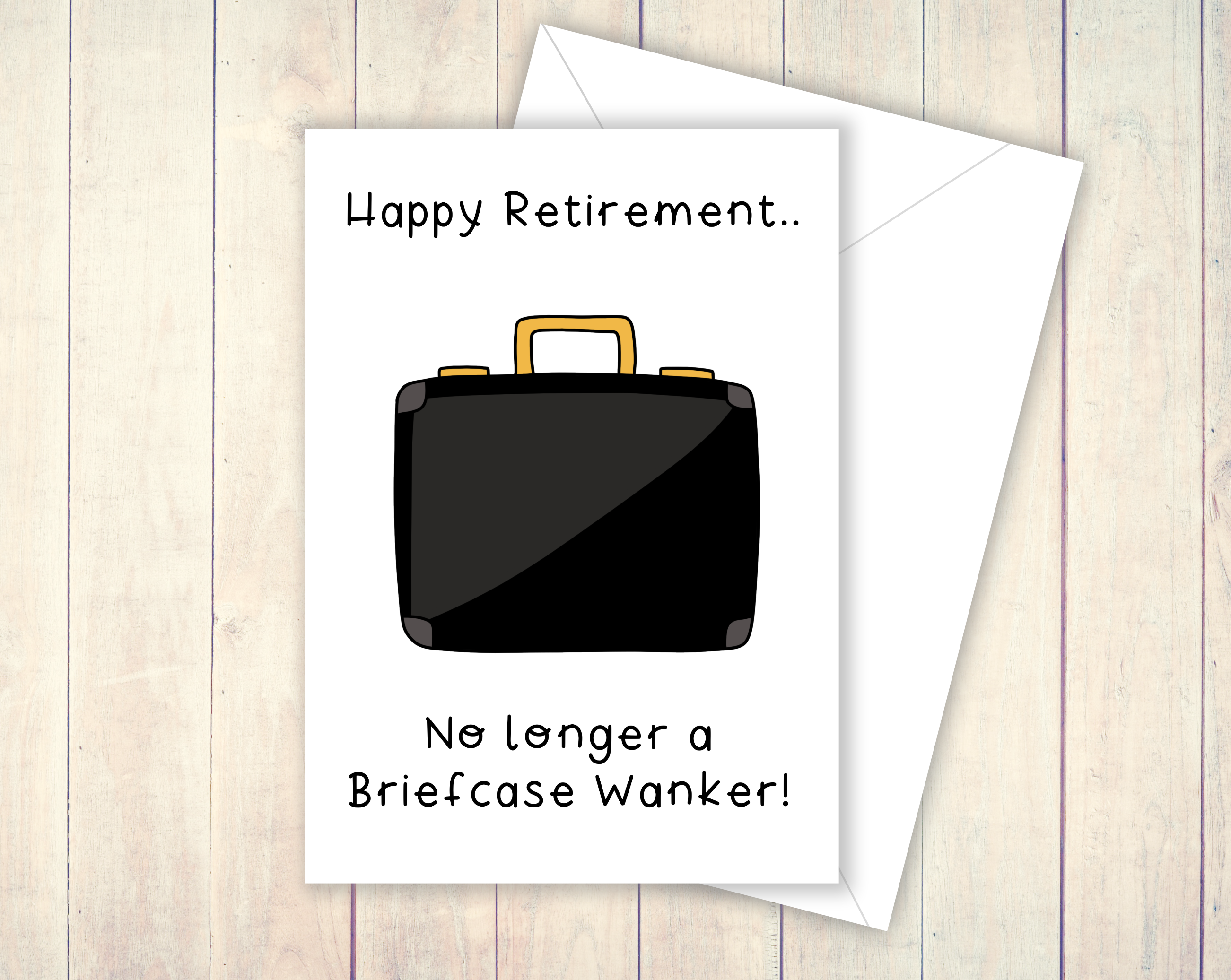 Happy retirement briefcase