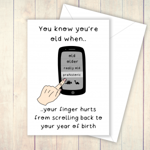 Old when age scrolling year