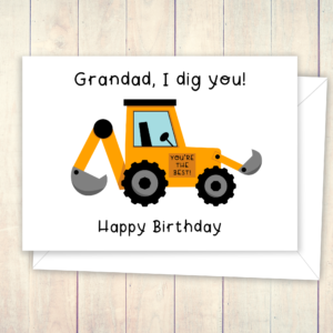 Digger grandad birthday
