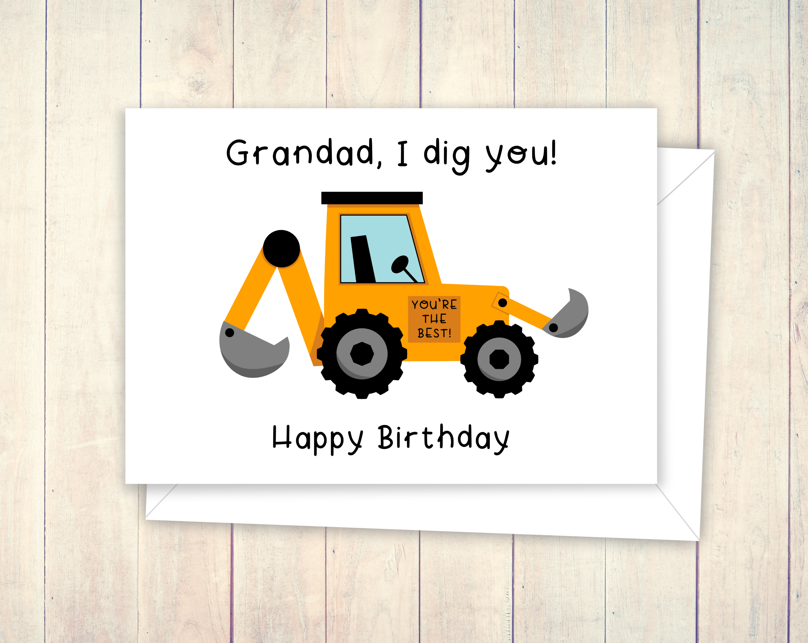 Digger grandad birthday