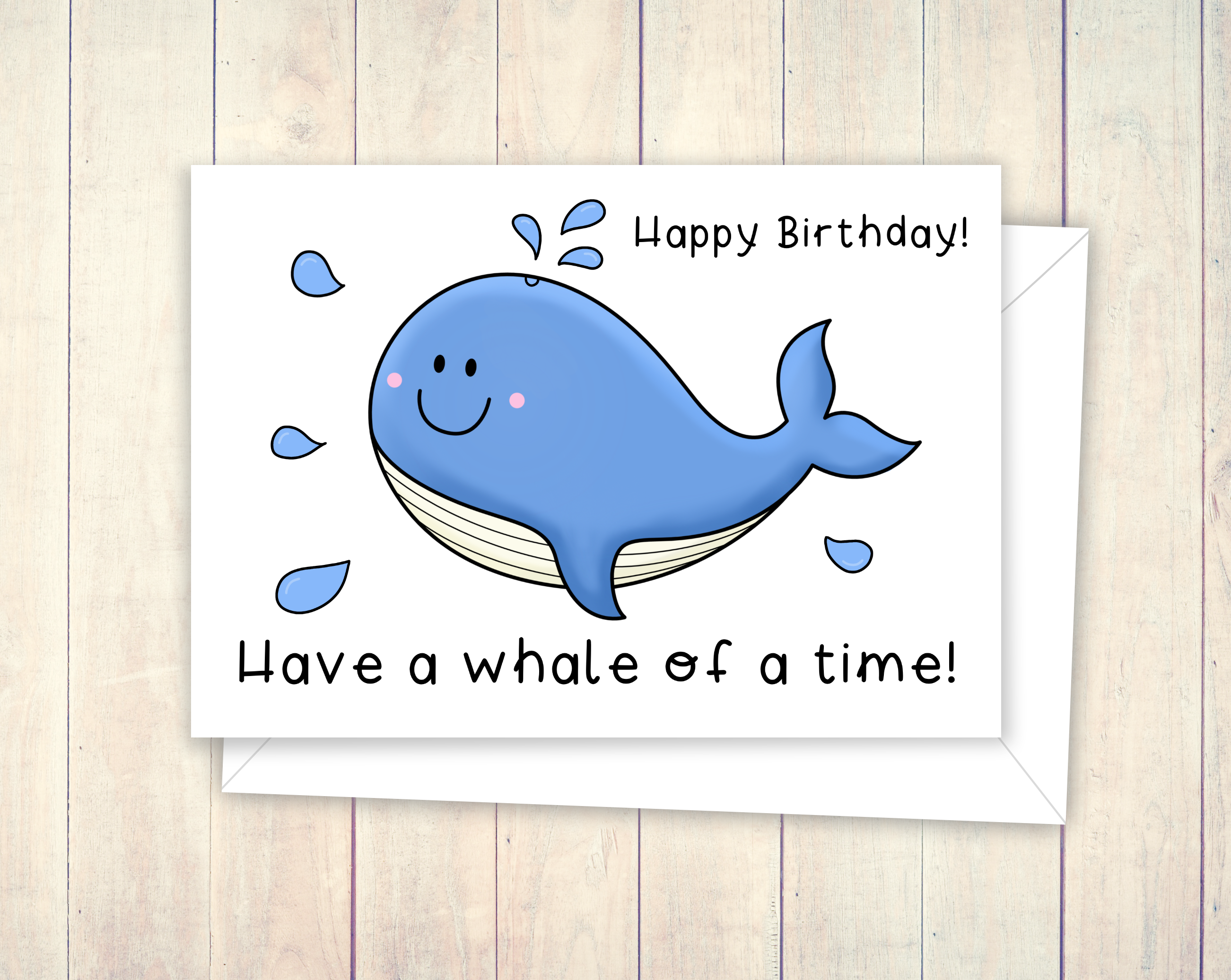 Whale birthday pun card