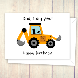 Digger birthday dad