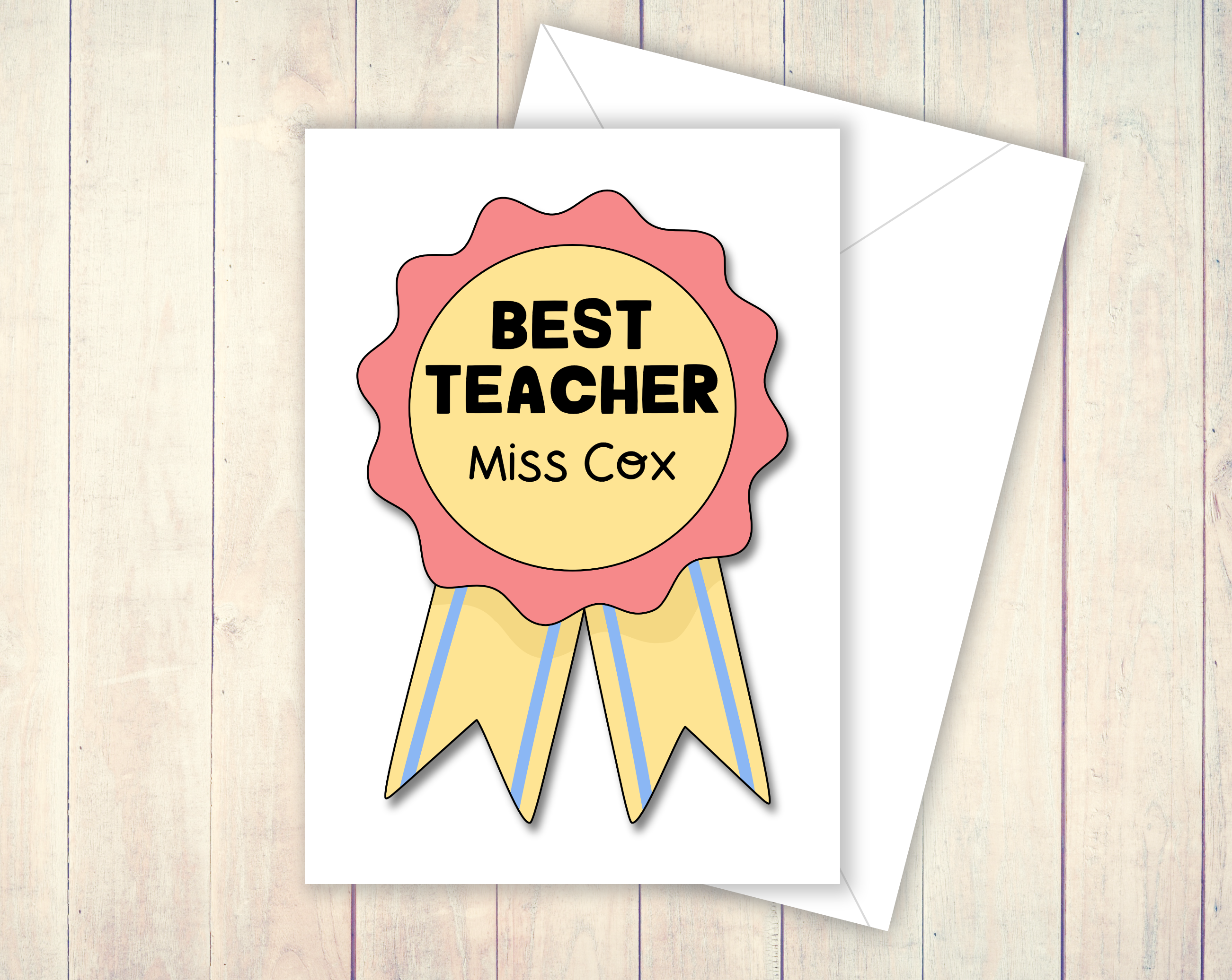 Best Teacher Rosette Red