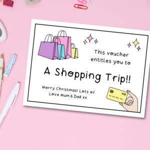 Pink Purple Shopping Trip Voucher