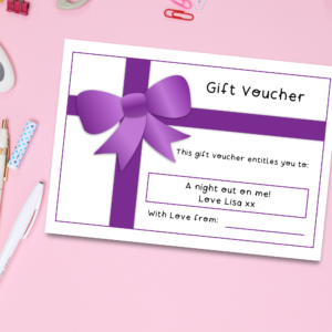 Purple Bow Gift Voucher