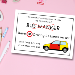 Bus Wanker Inbetweeners Driving Lesson Voucher