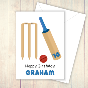 Personalised cricket card
