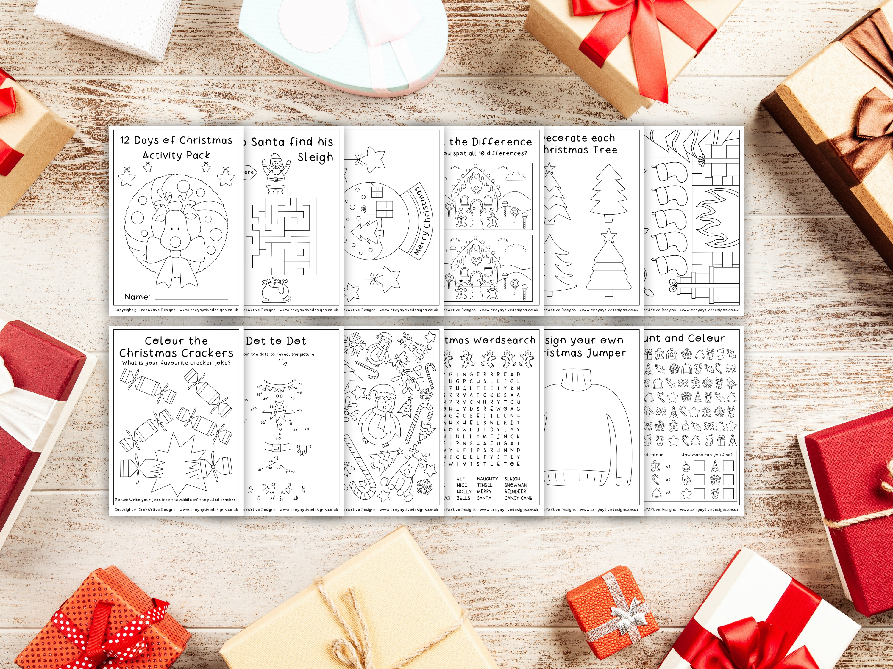 12 Days of Christmas Activity Pack