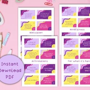 Printable Affirmation Cards - Digital Download PDF
